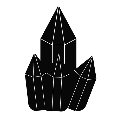 Crystal flat illustration on whiteのイラスト素材