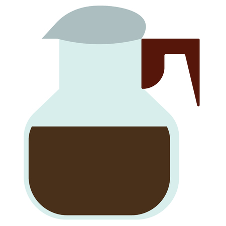 glass jug flat illustration on white. Kitchen and food series.のイラスト素材