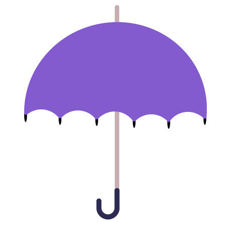 umbrella flat illustration on white. Lifestyle and everyday objects series.のイラスト素材