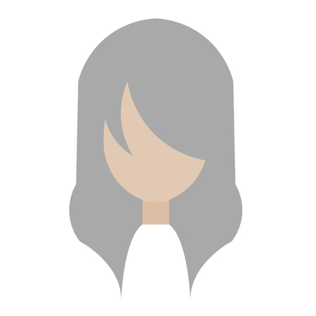 woman hair flat illustration on white. Lifestyle and fashion series.のイラスト素材