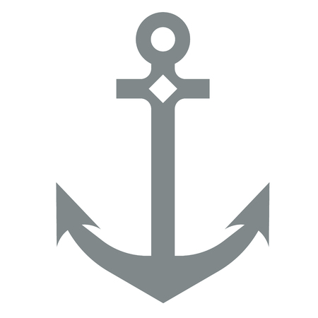 anchor flat illustration on whiteのイラスト素材