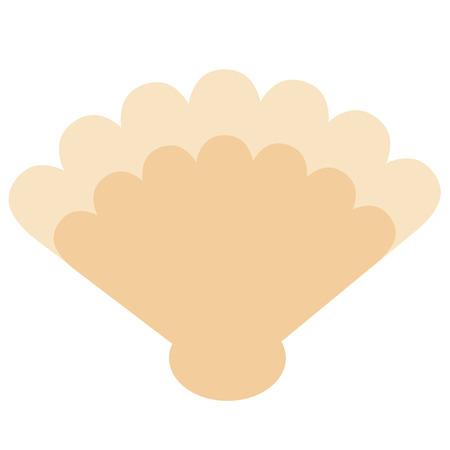 sea shell flat illustration on whiteのイラスト素材