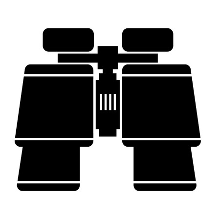 Binocular flat illustration on white. Culture, world travel and everyday objects series.のイラスト素材
