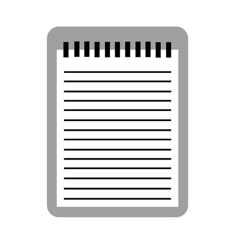 Notebook flat illustration on whiteのイラスト素材