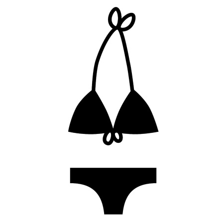 Swimsuit flat illustration on white. Beach, vacation and sports series.のイラスト素材