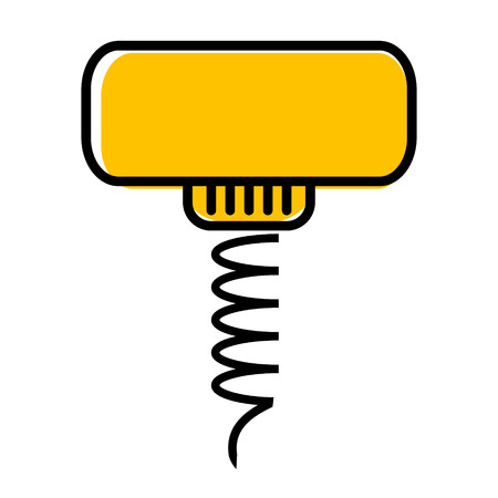 corkscrew flat illustration on white. Kitchen tableware, vegetables and food series.のイラスト素材