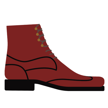 women autumn shoes flat illustration on white. Everyday objects and city life series.のイラスト素材