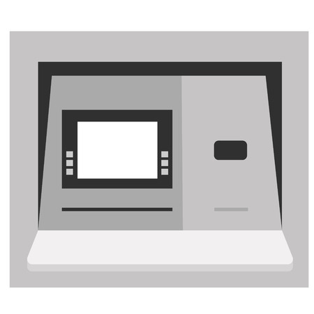 Cash machine flat illustration. City life and transport series.のイラスト素材