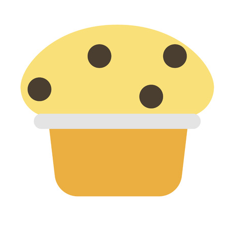 Muffin flat illustration on whiteのイラスト素材