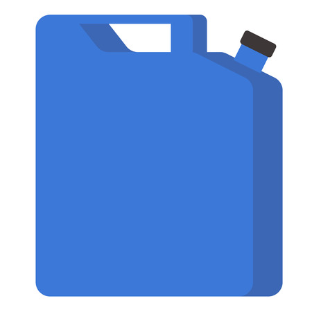 Blue jerrycan flat illustration. City life and everyday objects series.のイラスト素材