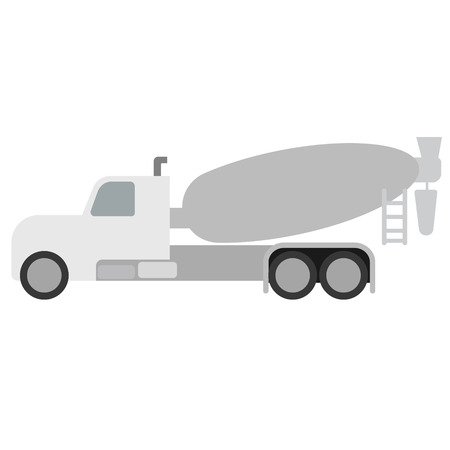 Mixing machine flat illustration. City life and everyday objects series.のイラスト素材