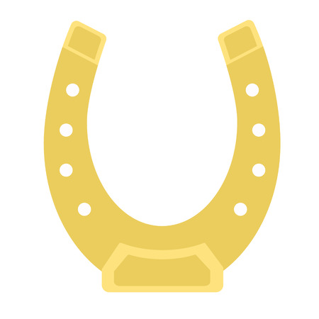 Horseshoe flat illustration. Medieval and historic objects series.のイラスト素材