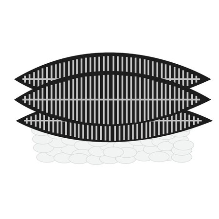 Sushi flat illustration. Kitchen, home and food seriesのイラスト素材