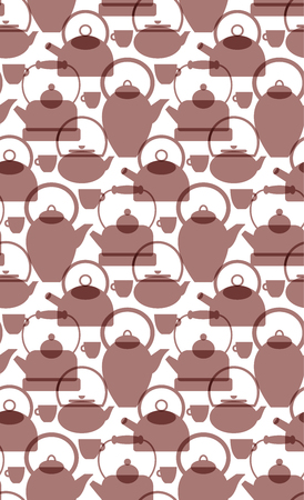 Kitchen pattern flat illustration. Home and kitchen surface design series.のイラスト素材