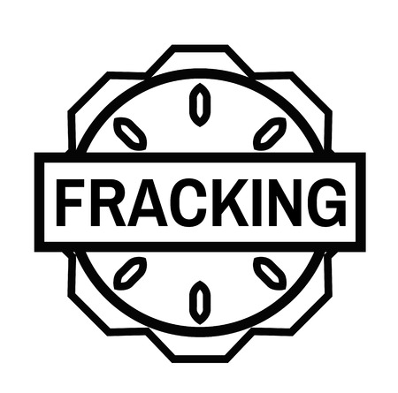 FRACKING stamp on whiteのイラスト素材
