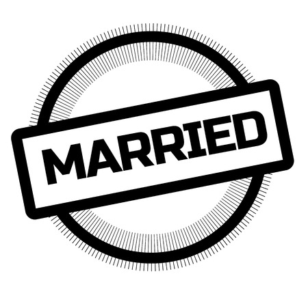 MARRIED stamp on white backgroundのイラスト素材