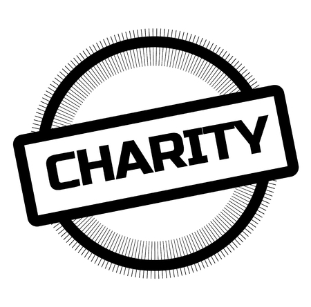 CHARITY stamp on white backgroundのイラスト素材