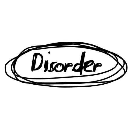 DISORDER stamp on white isolatedのイラスト素材