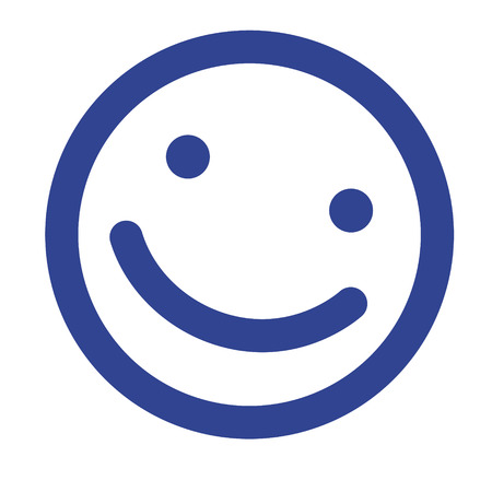 Smile geometric illustration isolated on white. Children life and fun time series.のイラスト素材