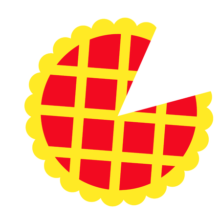 Pie geometric illustration isolated on backgroundのイラスト素材