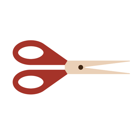 Scissors geometric illustration isolated on white. Kitchen and home decoration series.のイラスト素材
