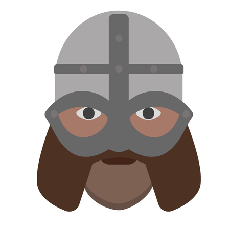 Knight face geometric illustration isolated on backgroundのイラスト素材