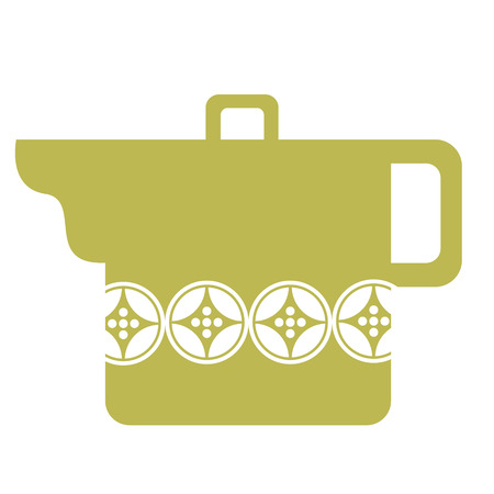 Green jug geometric illustration isolated on backgroundのイラスト素材
