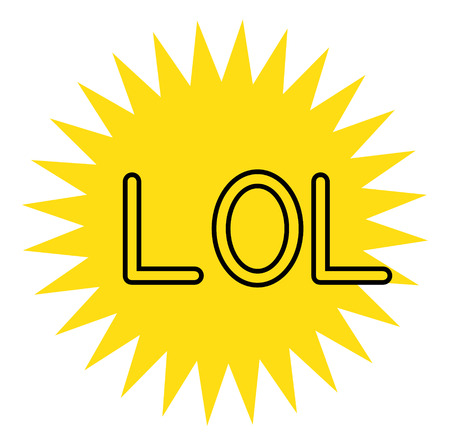 LOL stamp on white backgroundのイラスト素材
