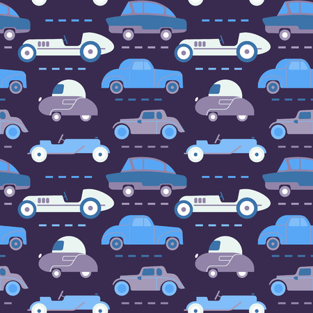 Car pattern flat illustration seamless designのイラスト素材