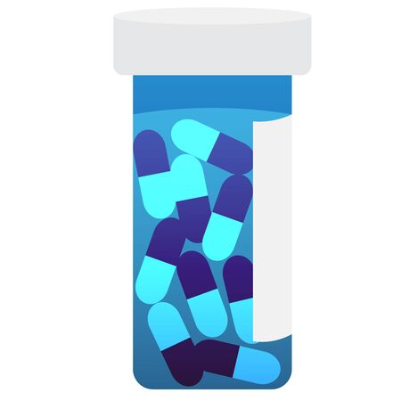 Pills flat illustration design graphicのイラスト素材