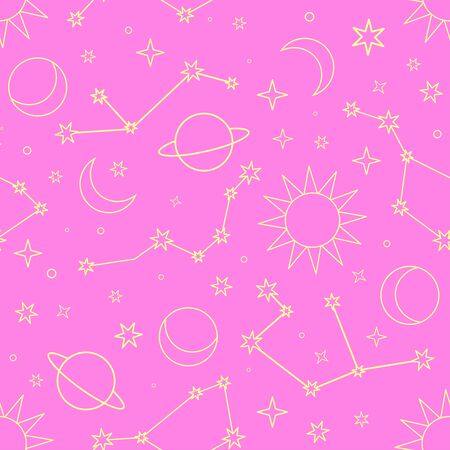 space pattern seamless design graphicのイラスト素材