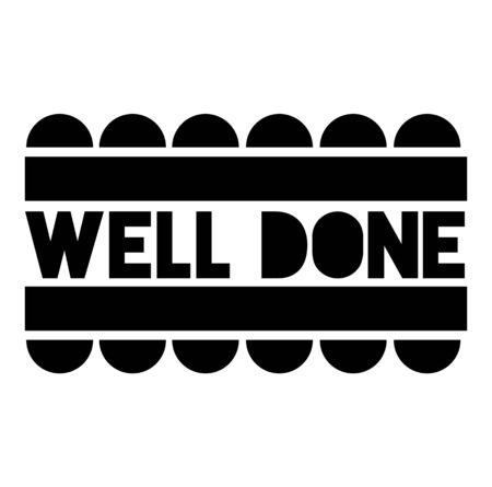 WELL DONE stamp on white background. Labels and stamps series.のイラスト素材