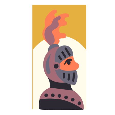 Knight simple illustration on white backgroundのイラスト素材