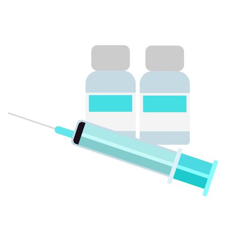 Injection simple illustration on white background. Everyday objects and lifestyle series.のイラスト素材