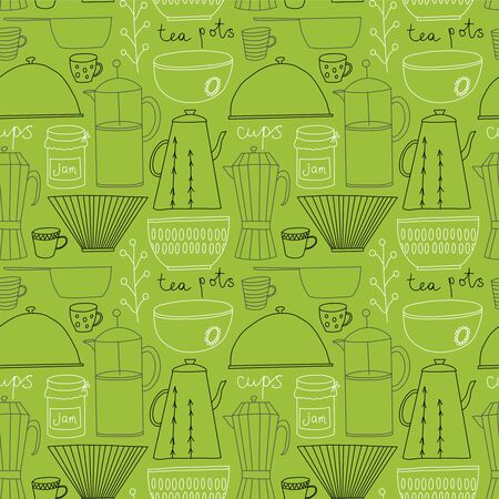 Kitchen pattern seamless design graphicのイラスト素材