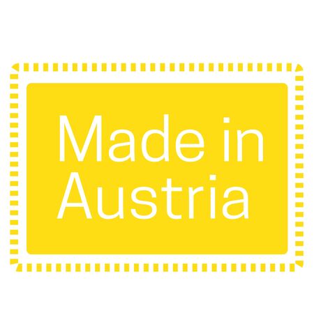 MADE IN AUSTRIA sign on white background. Sticker, stampのイラスト素材