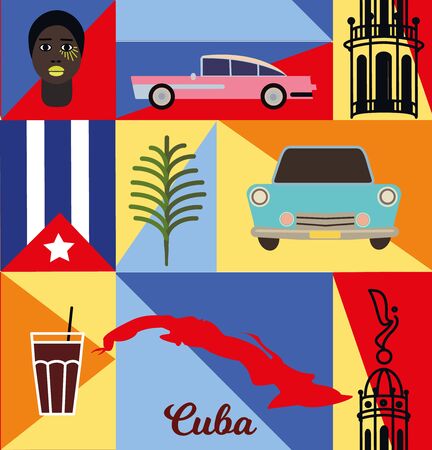 Cuba pattern seamless design. Decoration textile and paper seriesのイラスト素材