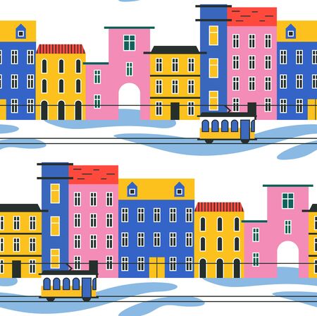 Lisbon pattern seamless design. Decoration textile and paper seriesのイラスト素材