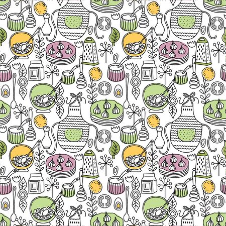 flat illustration. Kitchen and home decoration series.のイラスト素材