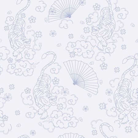 japan pattern seamless design. Decoration textile and paper seriesのイラスト素材