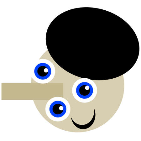 unique, man face with three eyes portraitのイラスト素材