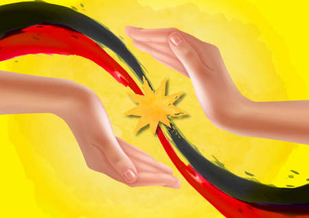 Sarawak Day - Although being part of Malaysia since 16 September 1963, Sarawak gained it's on it's own independent before that, on  22 July 1963の写真素材