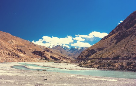 Picture taken during bicycling trip in autumn. Himalayas, India