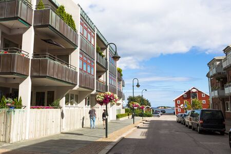 Christianssand city at sunny summer day, Norwayの写真素材