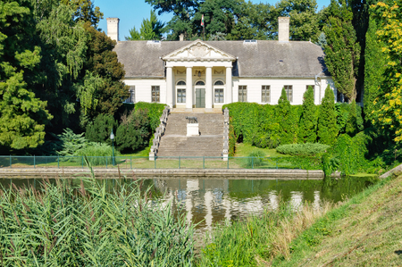 Bolza Castle on the bank of the Holt-Koros River in Szarvas, Hungaryのeditorial素材