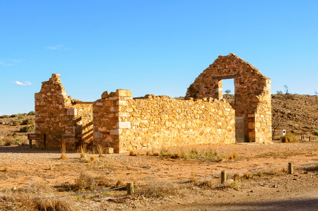 Ruins of the stables at Kanyaka Station - Flinders Ranges, SA, Australiaの写真素材