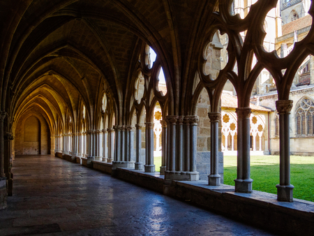In the cloister of the Cathedral of Saint Mary - Bayonne, Franceのeditorial素材