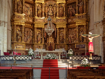 Main altar of the Cathedral of Saint Mary - Burgos, Castile and Leon, Spain, 13 September 2014のeditorial素材