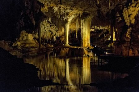 The mirrored wonderland of Lake Cave - Forest Grove, WA, Australiaの写真素材