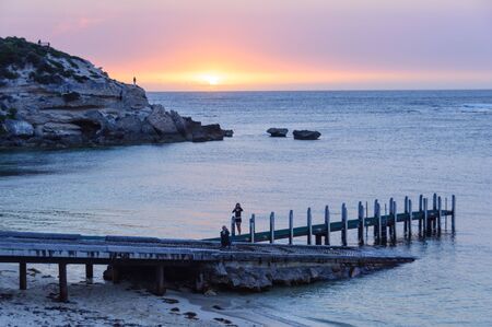 Sunset over the beach - Gnarabup Beach, WA, Australiaのeditorial素材